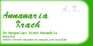 annamaria krach business card